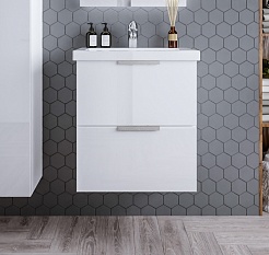 Бриклаер Тумба с раковиной Хелена 60 белая – фотография-2